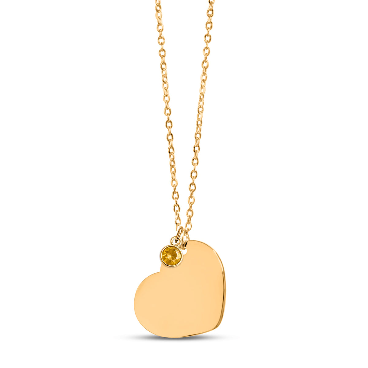 Heart Necklace with Birthstone