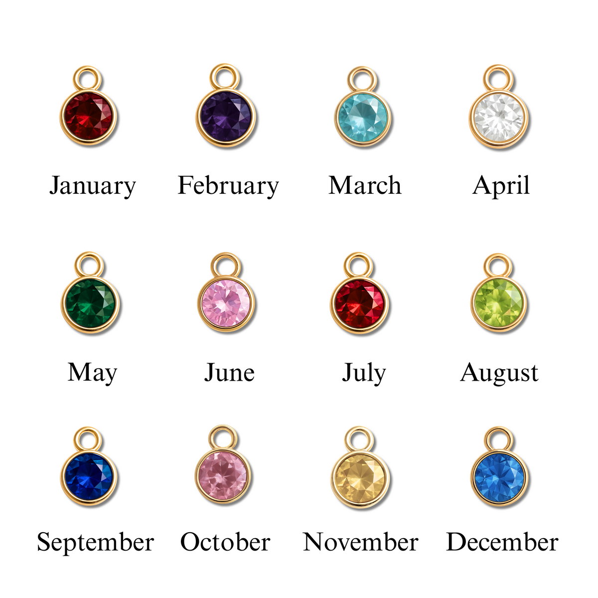 Heart Necklace with Birthstone